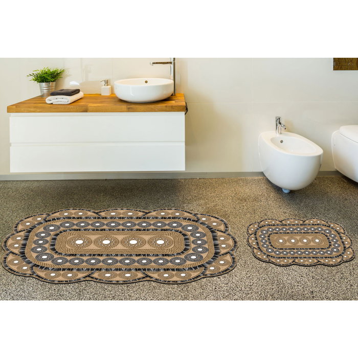 Mijölnir Juego de alfombrillas de baño marrón